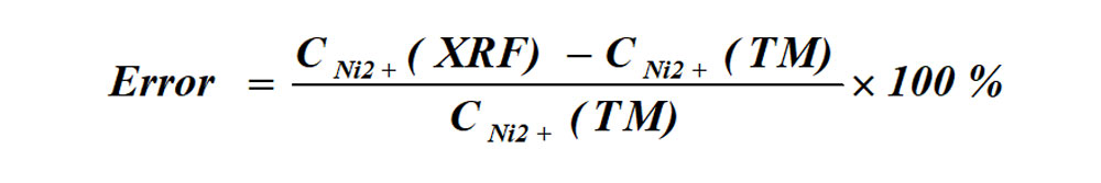 XRF与滴定法的测定误差